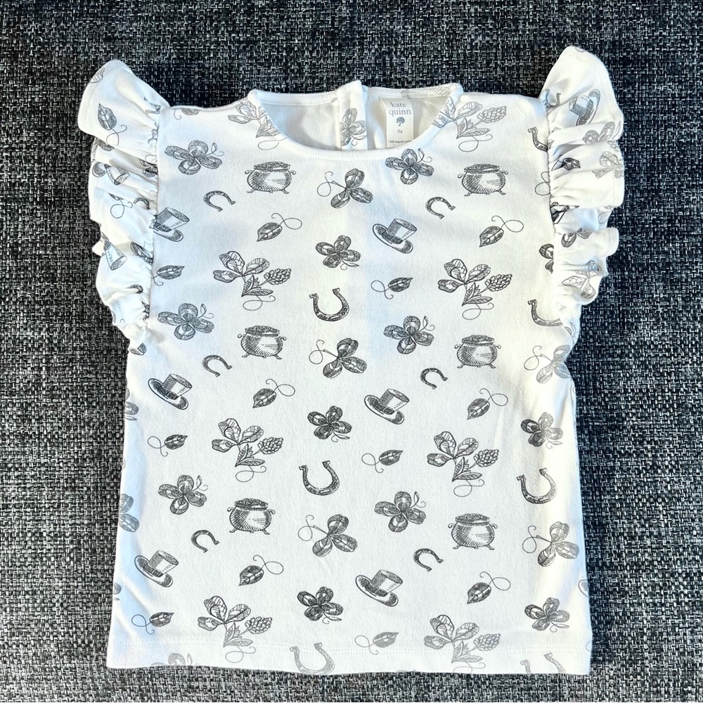 Kate Quinn Flutter Sleeve Shirt- Lucky Irish Size 6